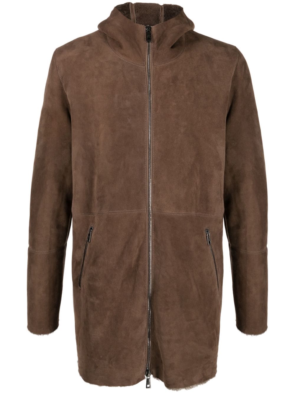 Giorgio Brato zip-up sheepskin jacket - Brown von Giorgio Brato