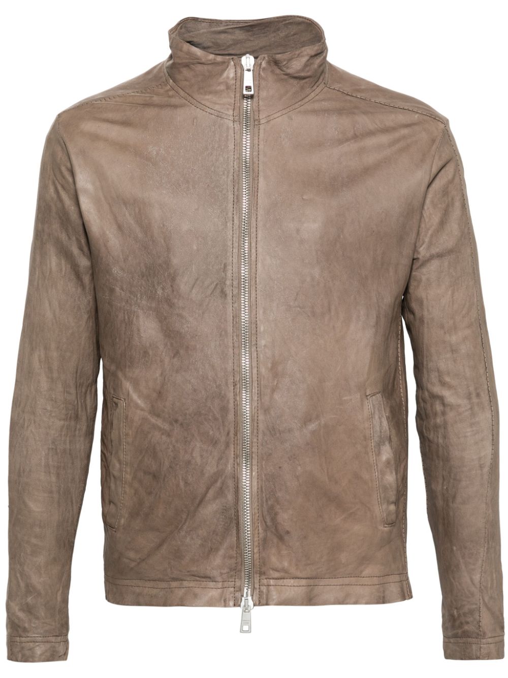 Giorgio Brato zipped leather jacket - Brown von Giorgio Brato