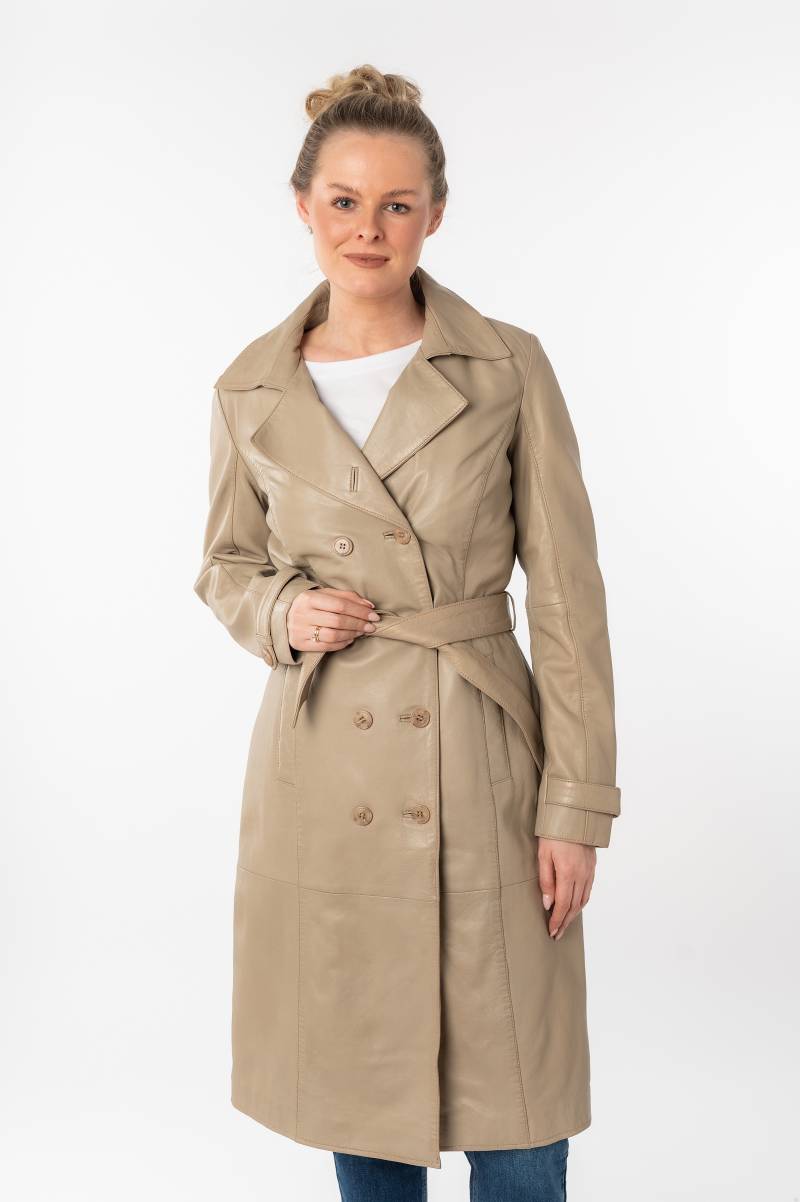 Gipsy Ledermantel »GWTaruh OT«, (2 tlg.), femininer Leder-Trenchcoat mit Bindegürtel von Gipsy