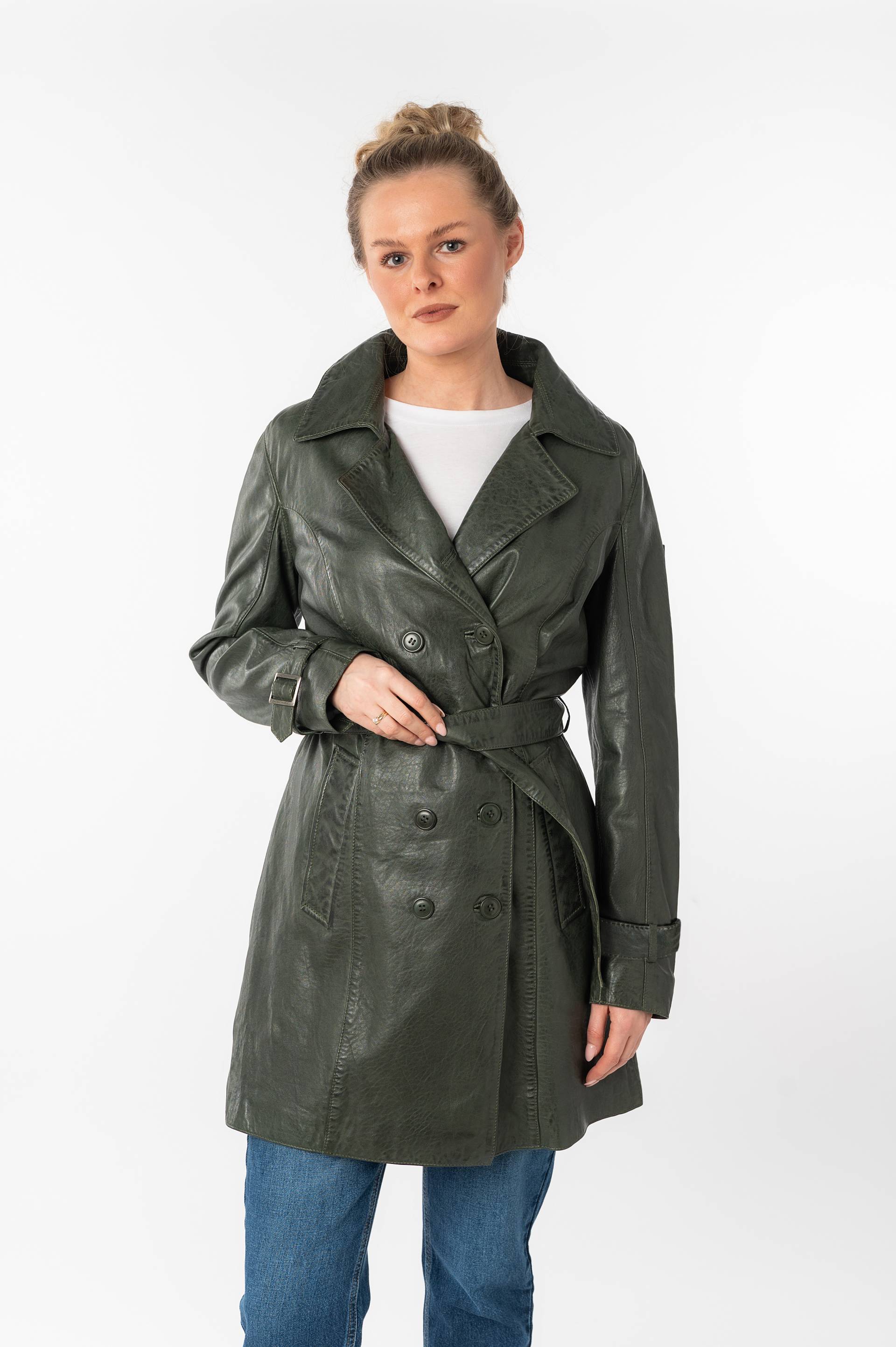 Gipsy Ledermantel »Taresa«, (2 tlg., mit Bindegürtel), Leder-Trenchcoat mit Bindegürtel von Gipsy