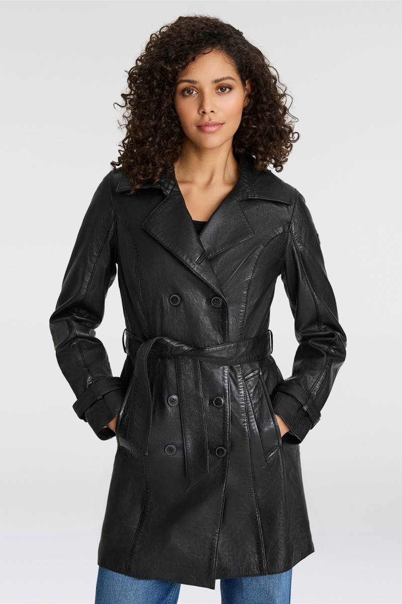 Mauritius Ledermantel »GWTaresa«, (2 tlg., mit Bindegürtel), Leder-Trenchcoat mit Bindegürtel von Mauritius
