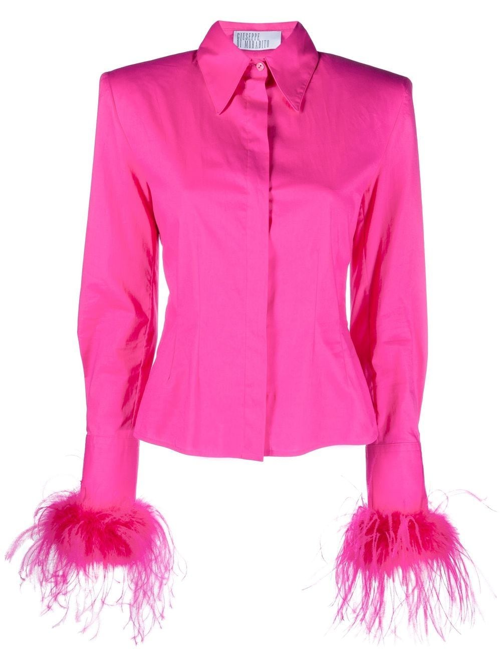 Giuseppe Di Morabito feather-trim detail shirt - Pink von Giuseppe Di Morabito