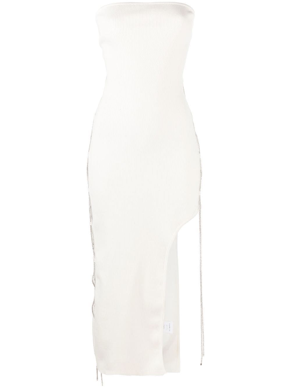 Giuseppe Di Morabito lace-up midi dress - White von Giuseppe Di Morabito