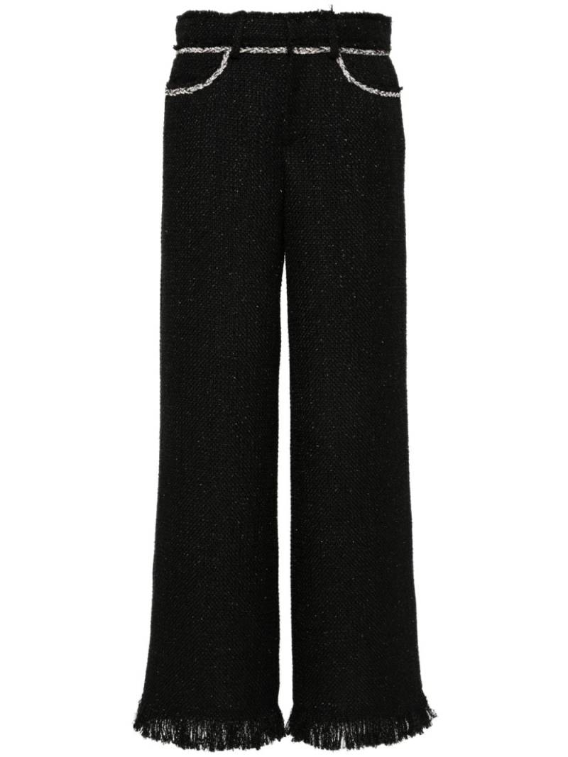 Giuseppe Di Morabito rhinestone-embellished bouclé trousers - Black von Giuseppe Di Morabito