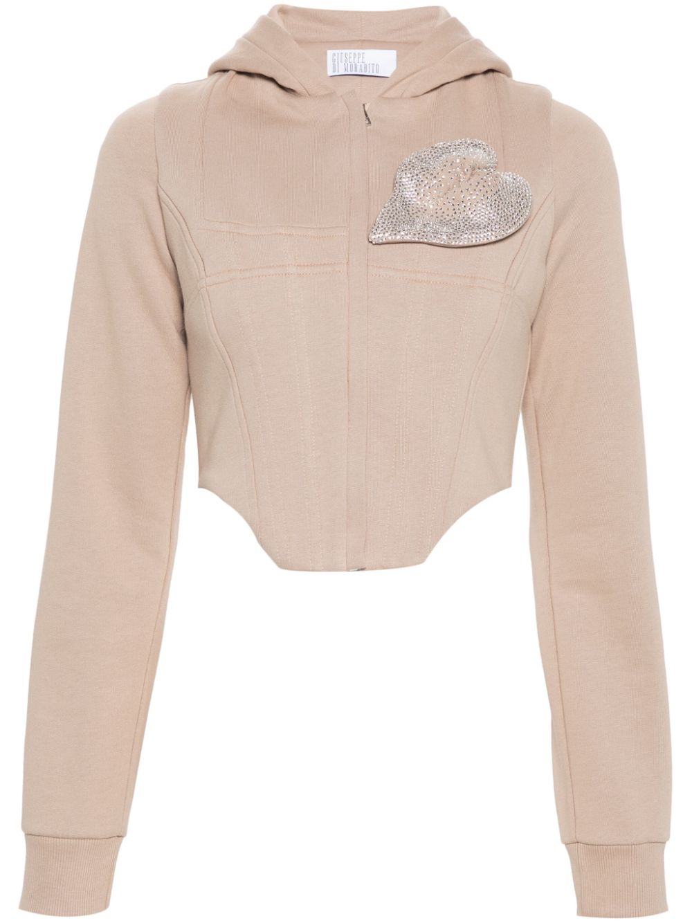 Giuseppe Di Morabito rhinestone-embellished corset top - Neutrals von Giuseppe Di Morabito