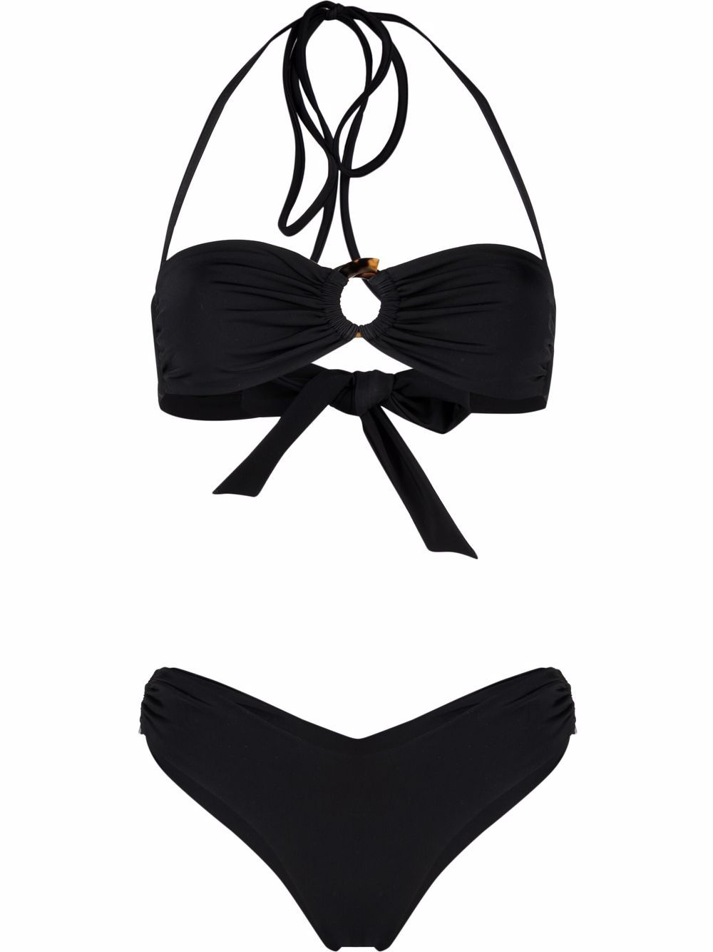 Giuseppe Di Morabito ring-embellished bikini set - Black von Giuseppe Di Morabito