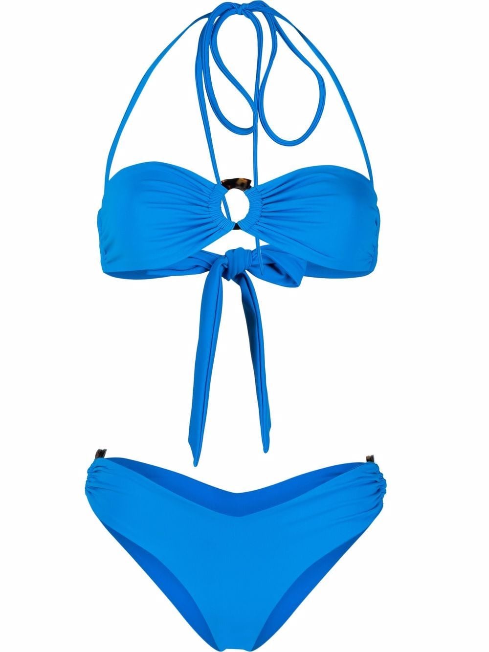 Giuseppe Di Morabito ring-embellished bikini set - Blue von Giuseppe Di Morabito