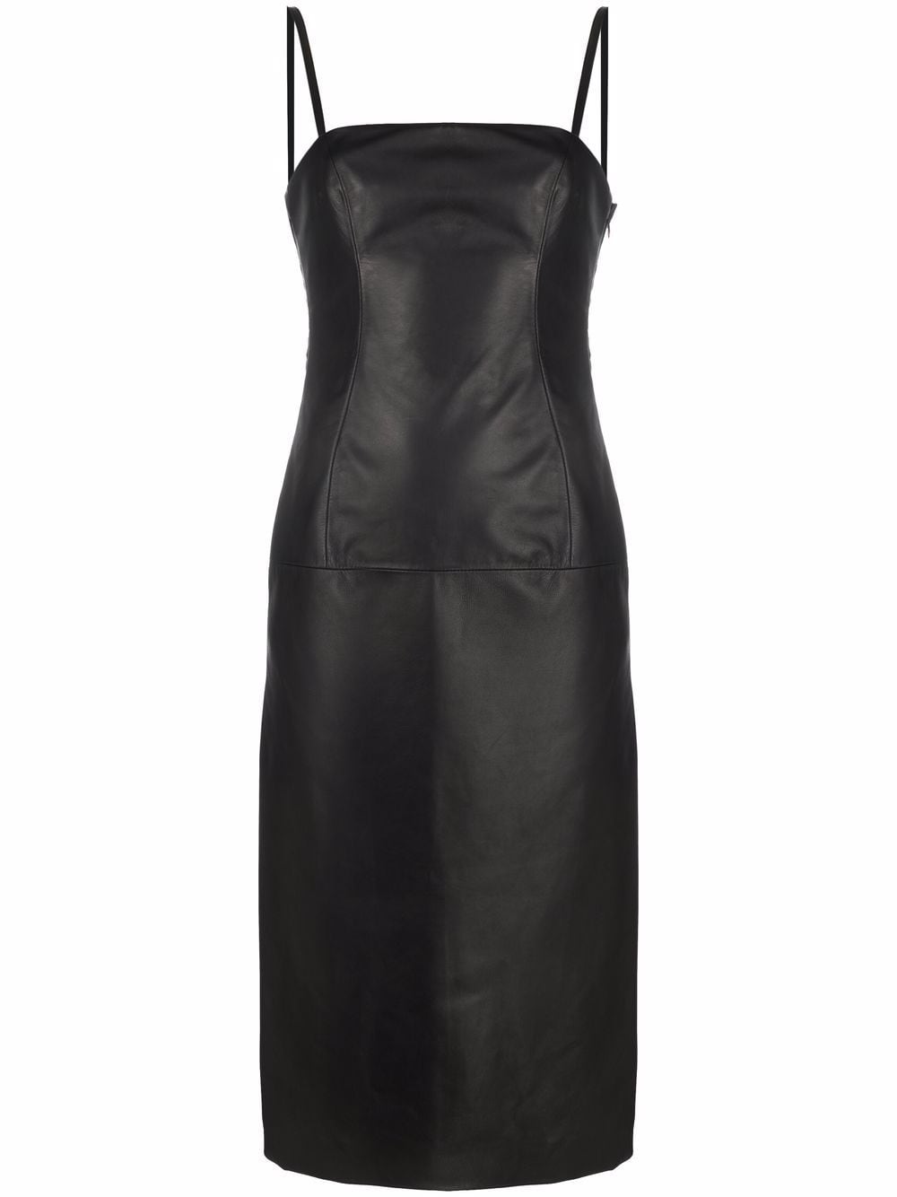 Giuseppe Di Morabito strap-detail leather midi dress - Black von Giuseppe Di Morabito