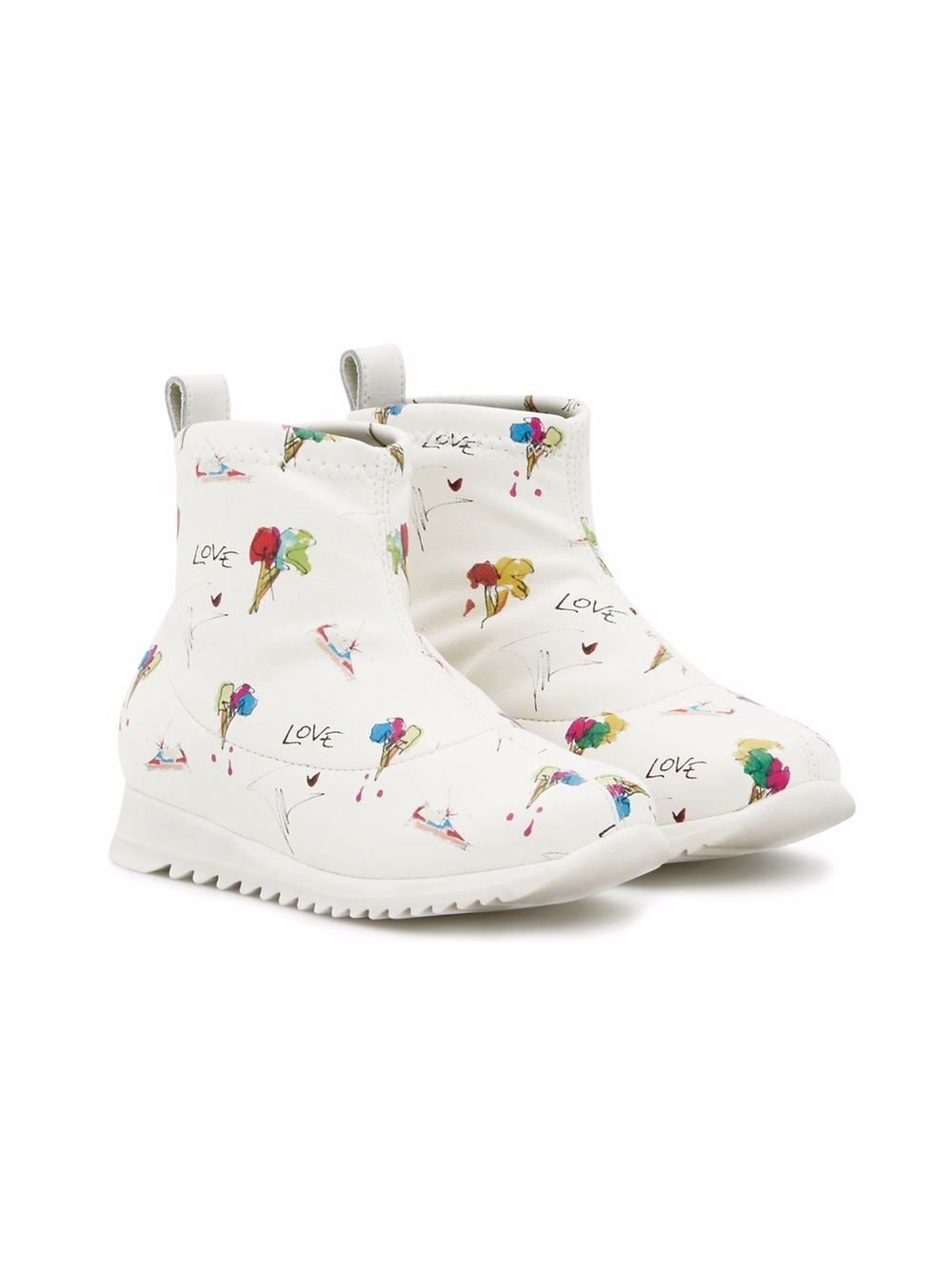 Giuseppe Junior Frosty ankle sneaker boots - White von Giuseppe Junior