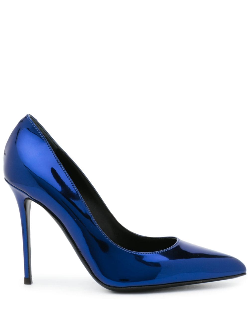 Giuseppe Zanotti 100mm metallic leather pumps - Blue von Giuseppe Zanotti