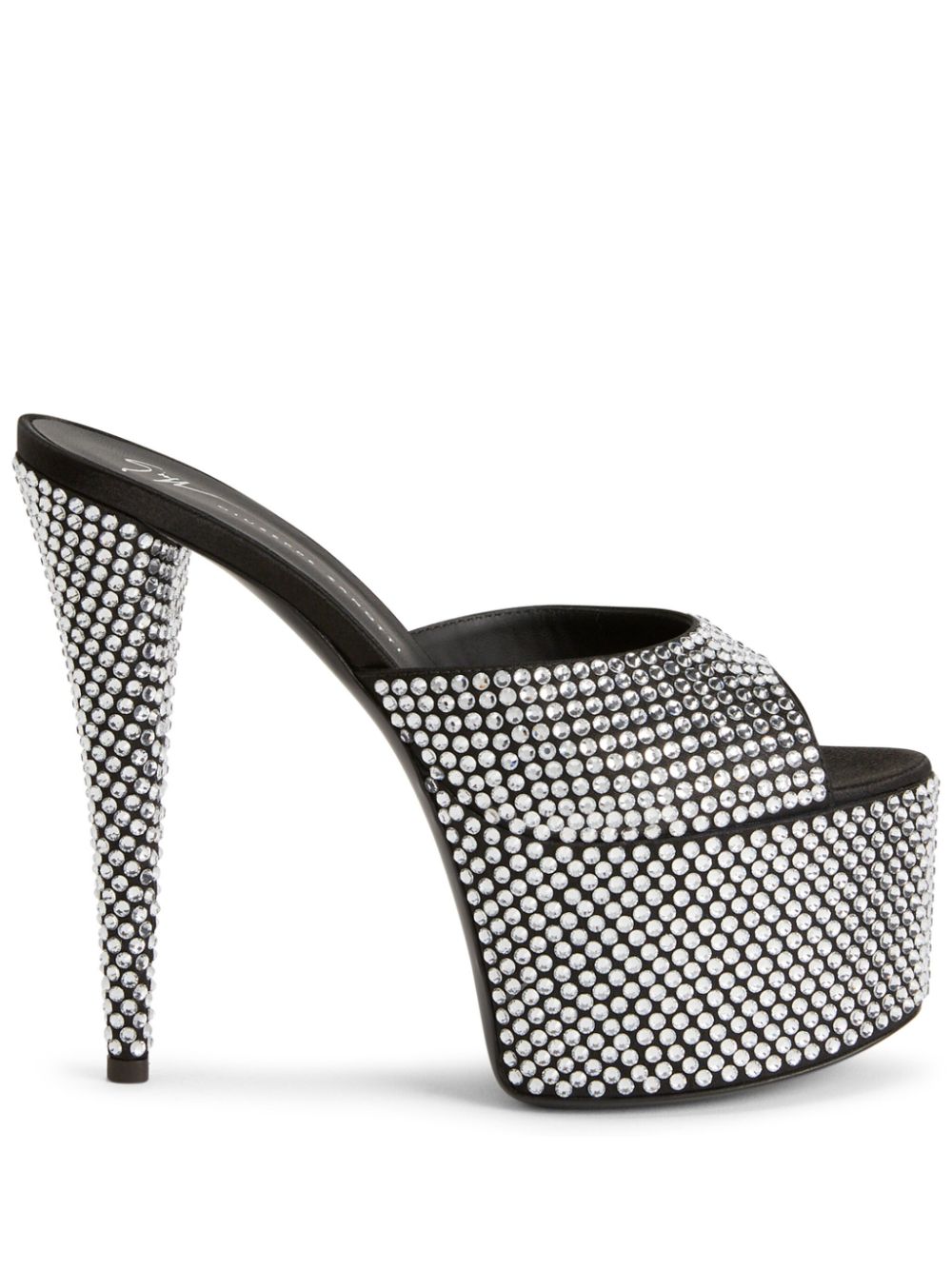 Giuseppe Zanotti Aida 150mm crystal-embellished mules - Black von Giuseppe Zanotti