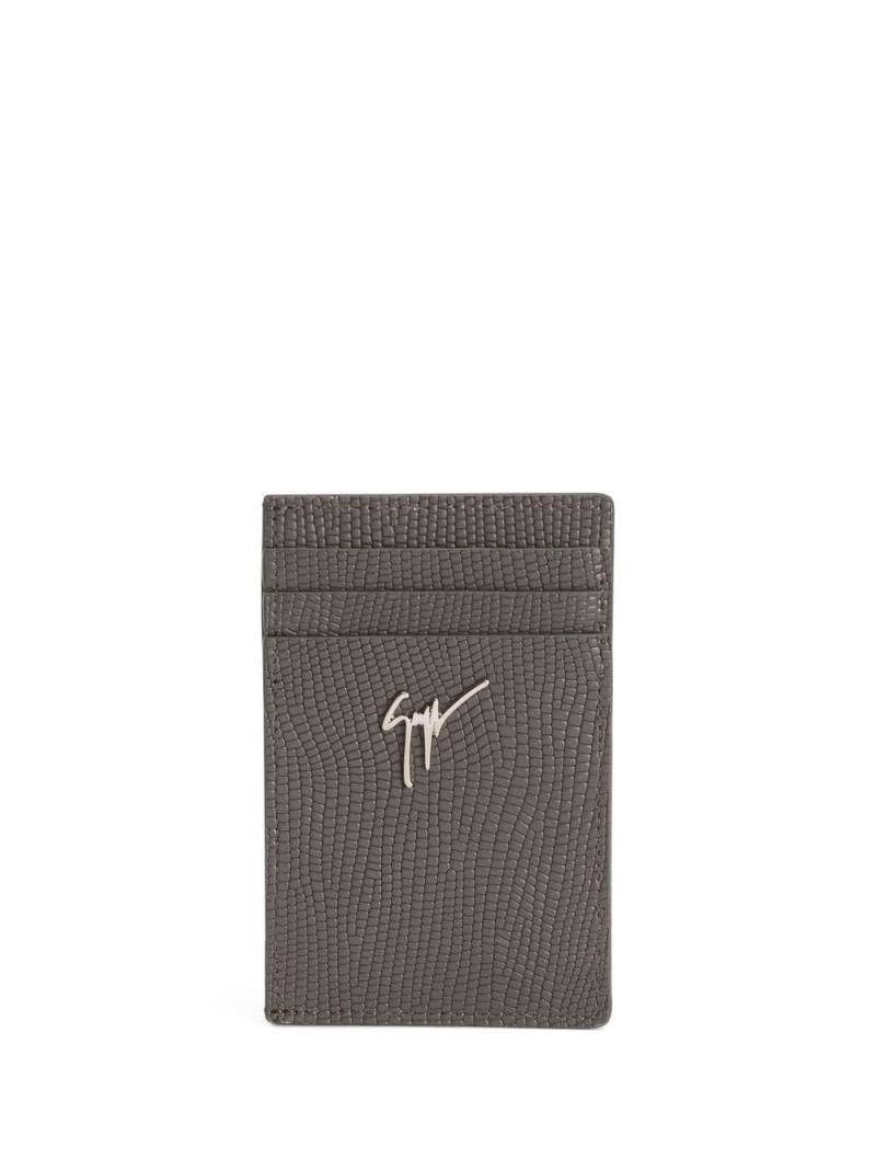 Giuseppe Zanotti Albert leather cardholder - Grey von Giuseppe Zanotti