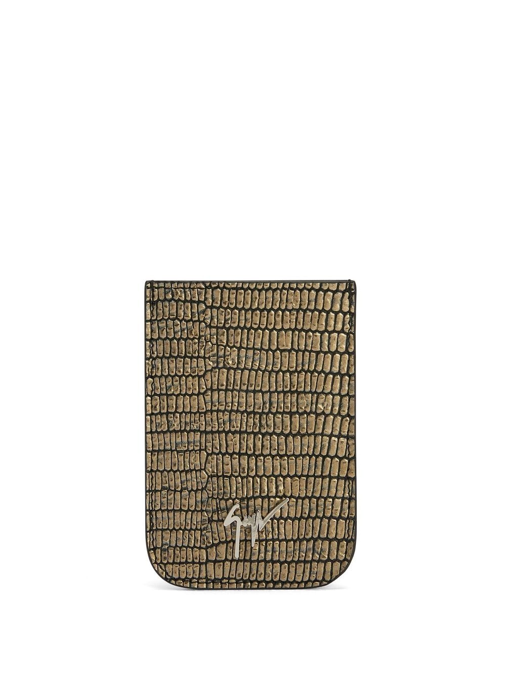 Giuseppe Zanotti Albert logo-plaque cardholder - Green von Giuseppe Zanotti