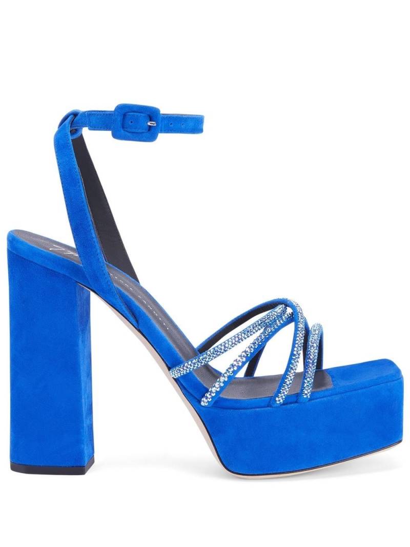 Giuseppe Zanotti Arhama embellished platform sandals - Blue von Giuseppe Zanotti