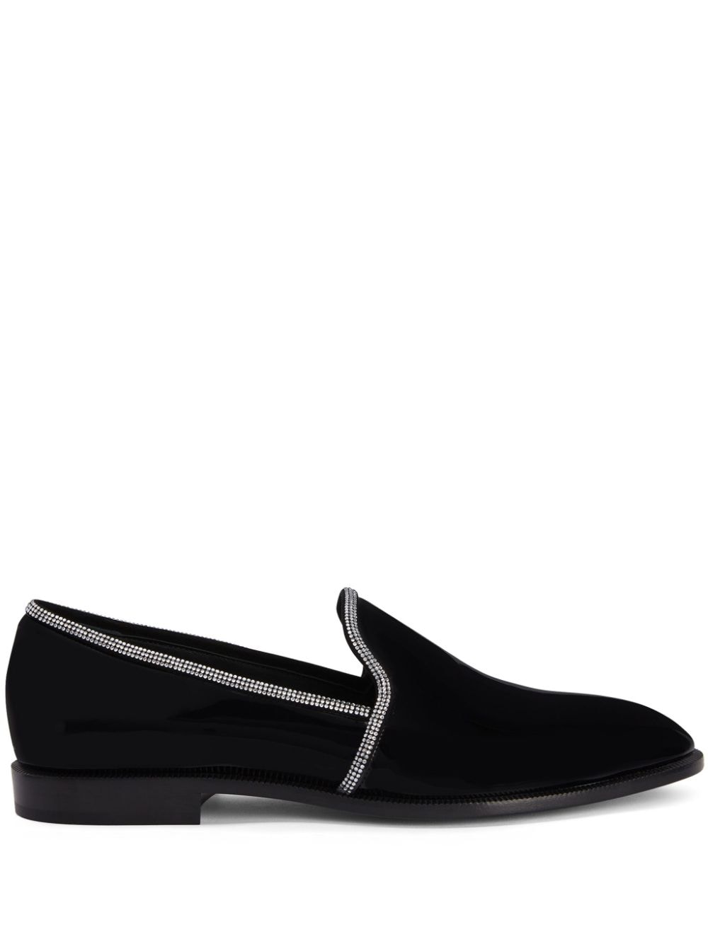 Giuseppe Zanotti Ariees crystal-embellished leather loafers - Black von Giuseppe Zanotti