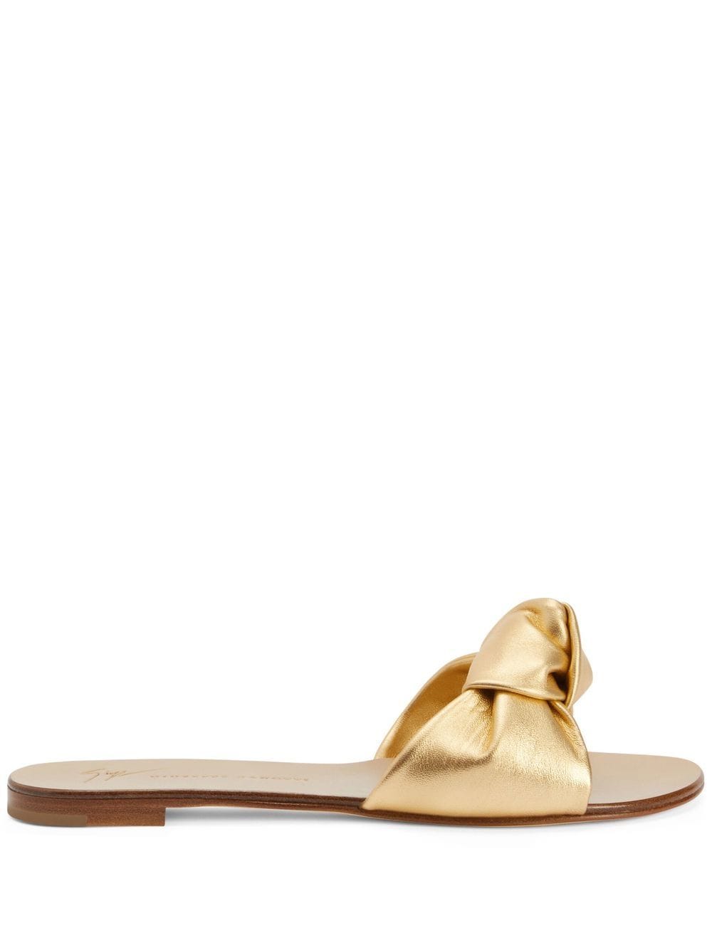 Giuseppe Zanotti Aycha knot flat sandals - Gold von Giuseppe Zanotti