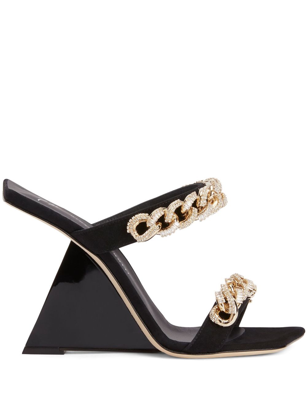 Giuseppe Zanotti Berenicee Chain 105mm sandals - Black von Giuseppe Zanotti