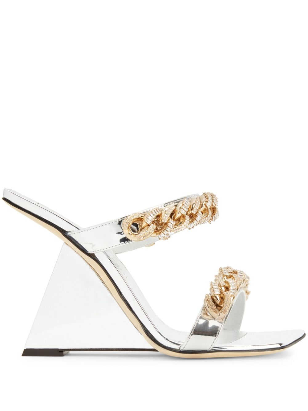 Giuseppe Zanotti Berenicee Chain 105mm sandals - Silver von Giuseppe Zanotti