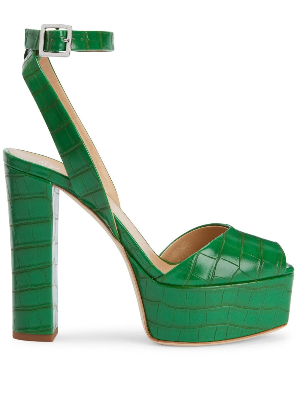 Giuseppe Zanotti Betty 120mm crocodile-print sandals - Green von Giuseppe Zanotti