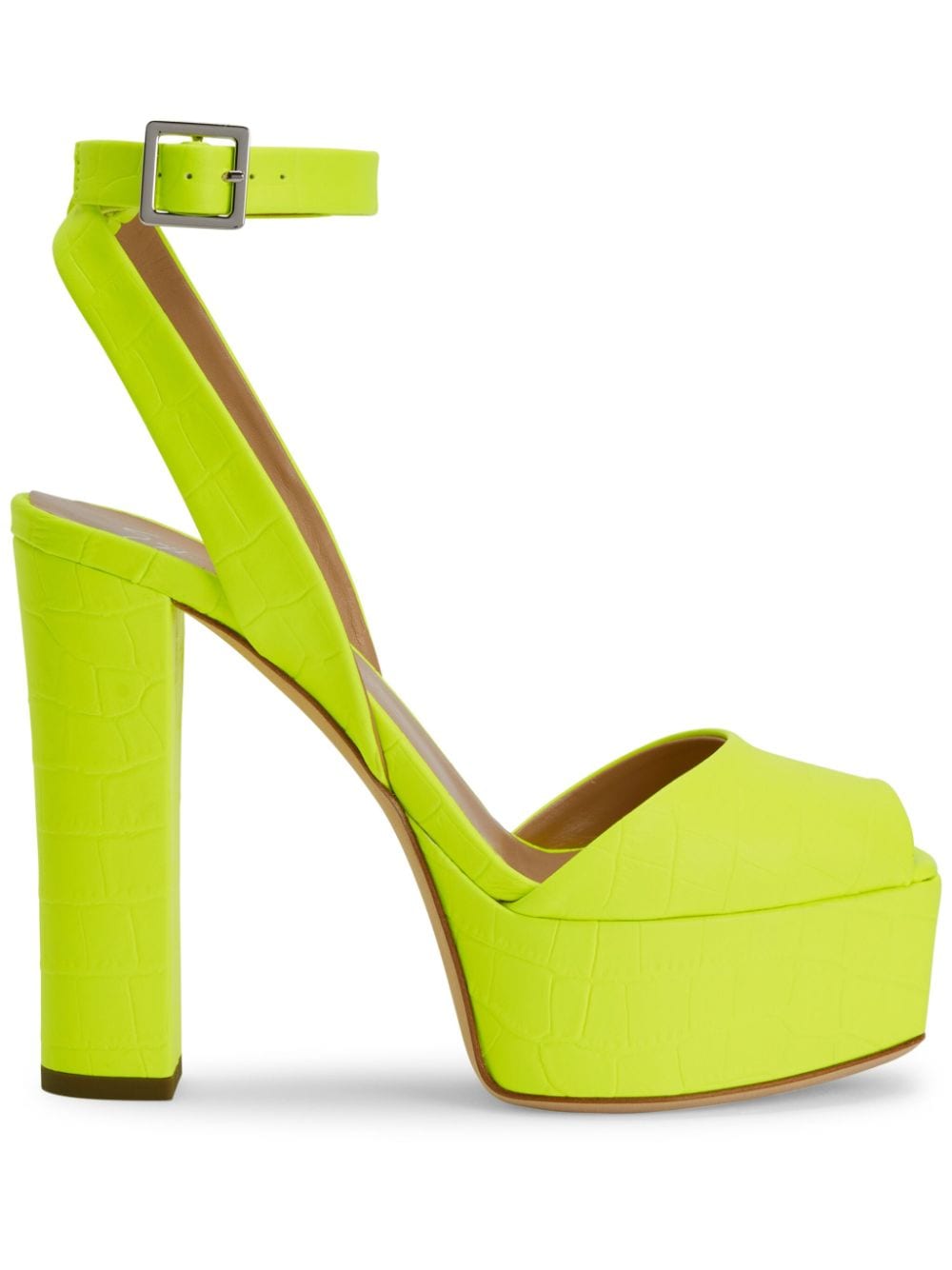 Giuseppe Zanotti Betty 120mm crocodile-print sandals - Yellow von Giuseppe Zanotti