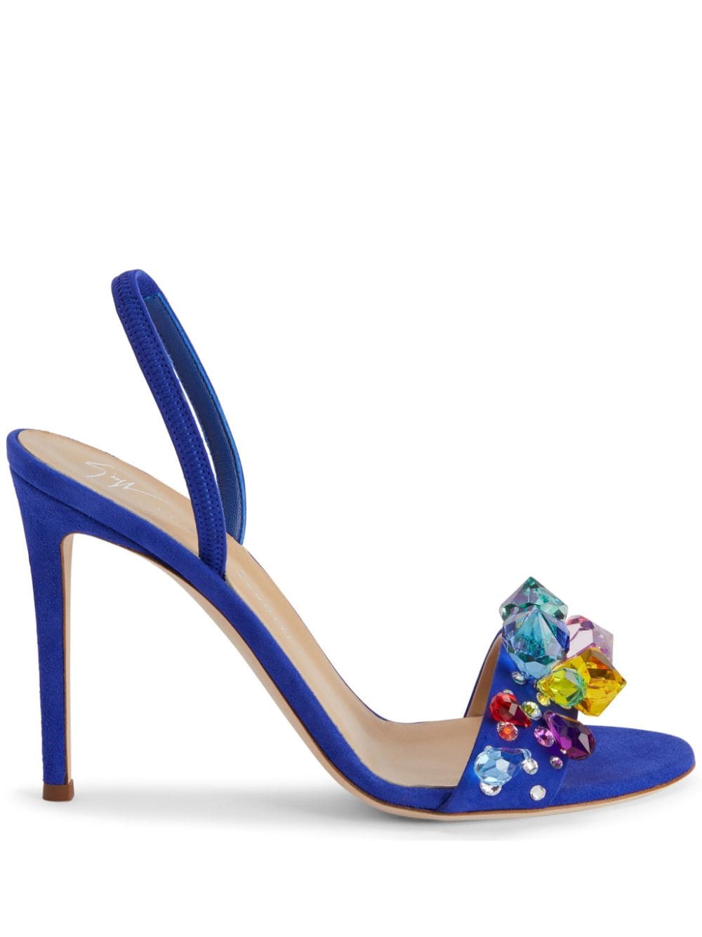 Giuseppe Zanotti Blinda 105mm suede sandals - Blue von Giuseppe Zanotti