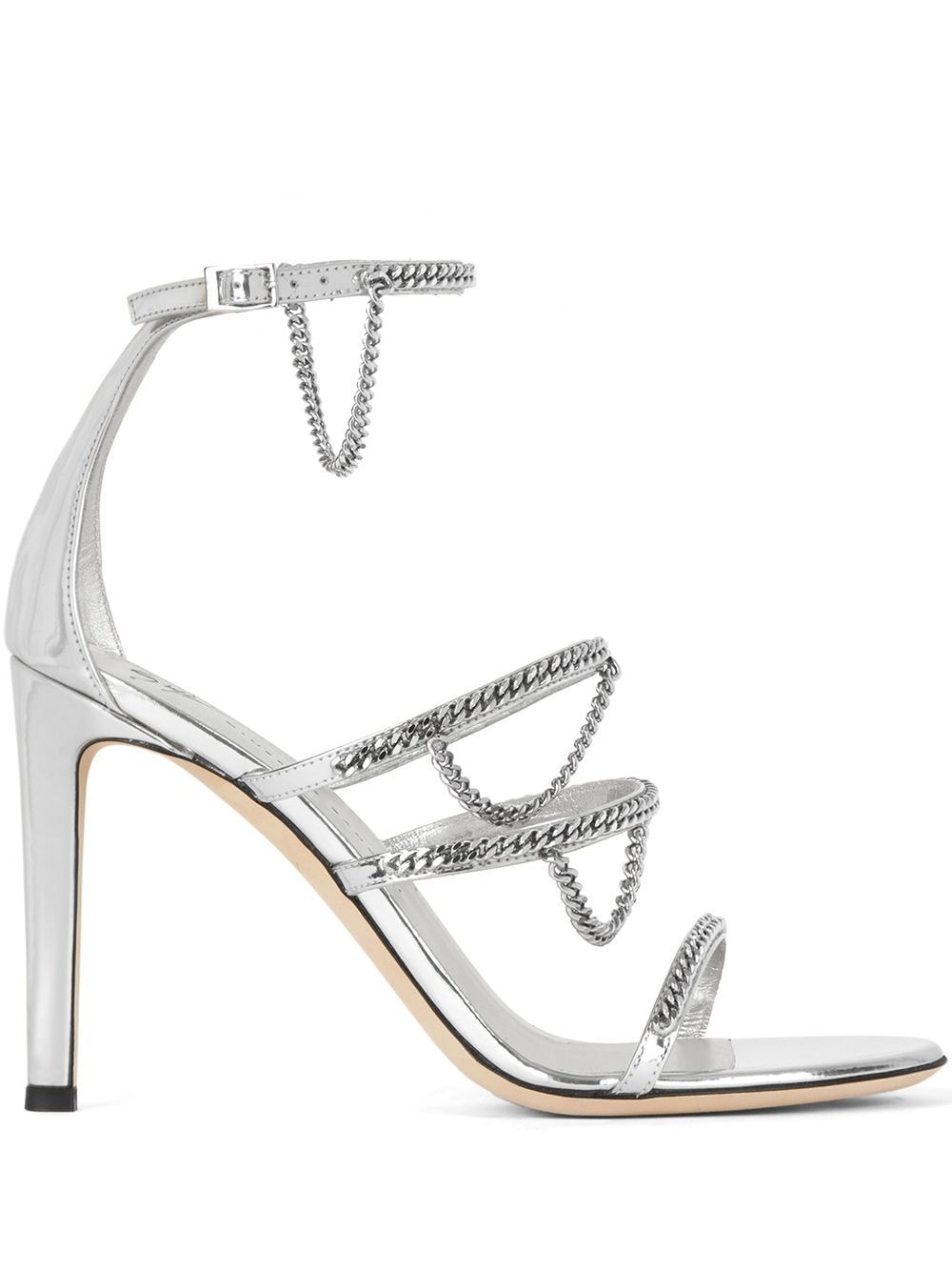 Giuseppe Zanotti Catena chain-trim sandals - Silver von Giuseppe Zanotti