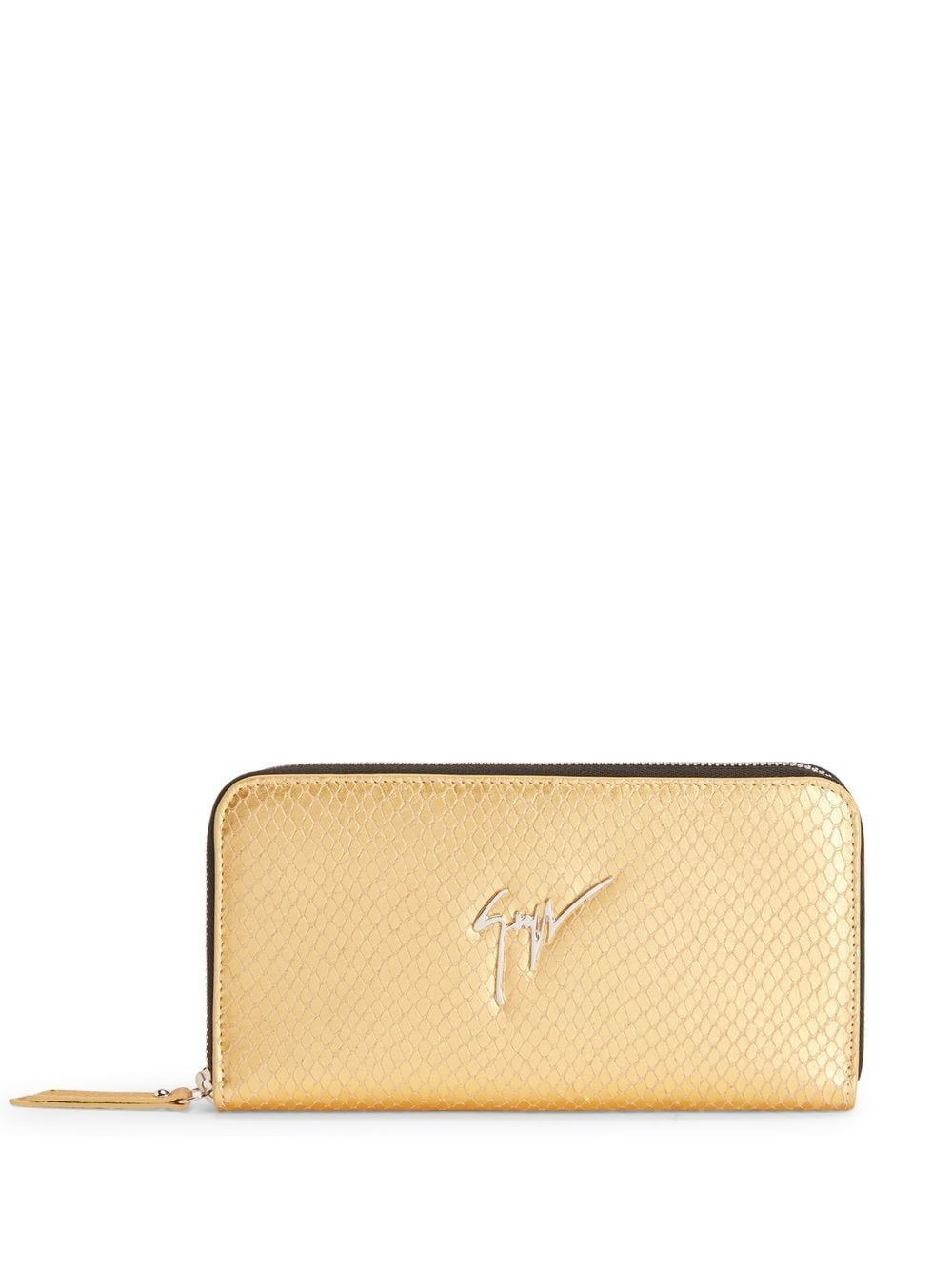 Giuseppe Zanotti Charlotte snakeskin wallet - Yellow von Giuseppe Zanotti