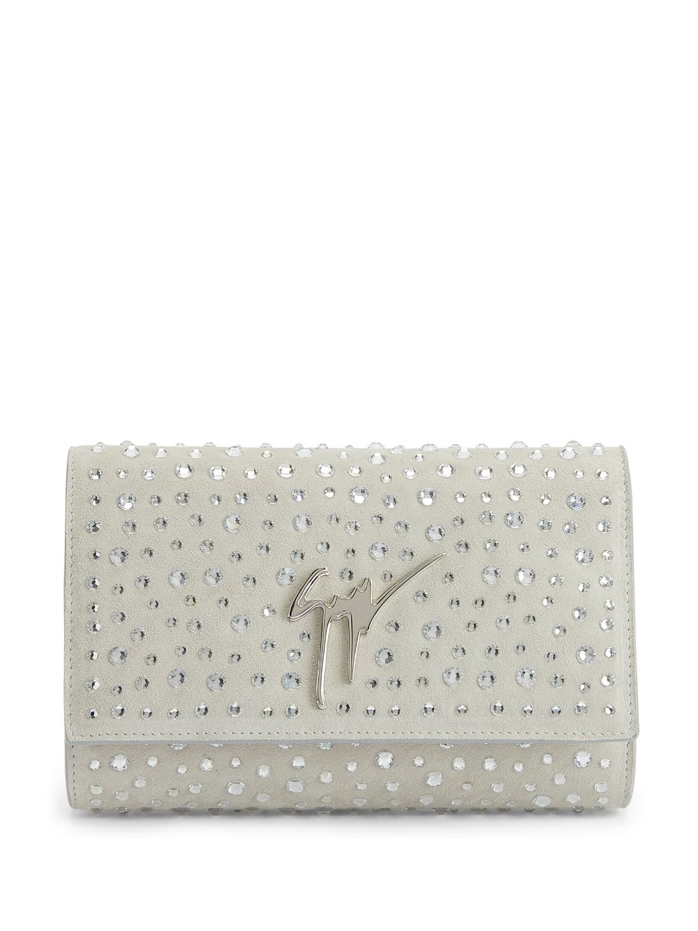 Giuseppe Zanotti Cleopatra crystal-embellished clutch bag - Grey von Giuseppe Zanotti