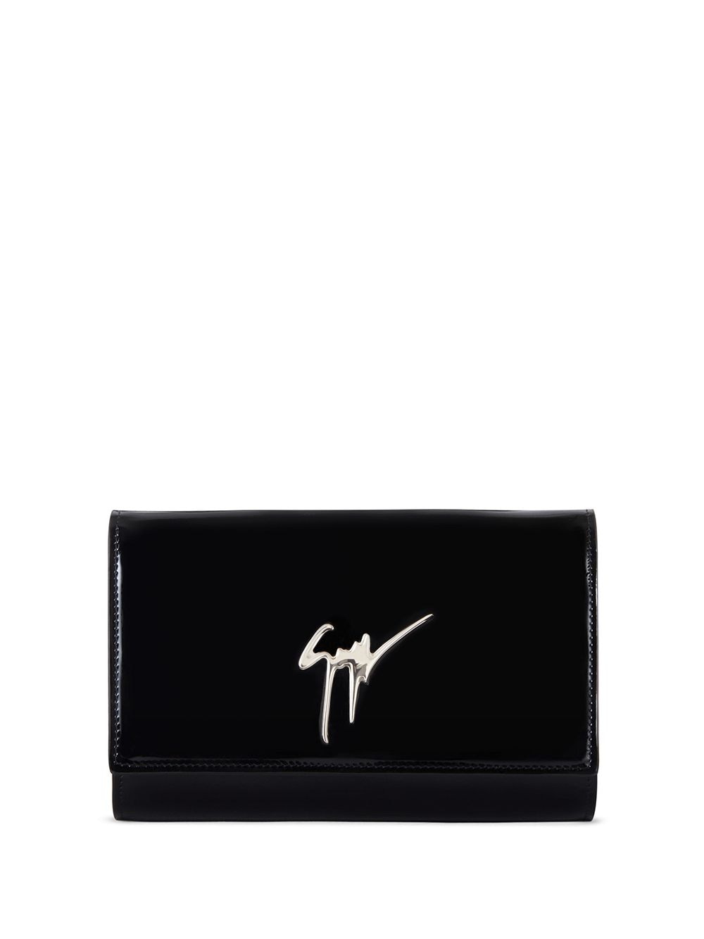 Giuseppe Zanotti Cleopatra glossy clutch bag - Black von Giuseppe Zanotti