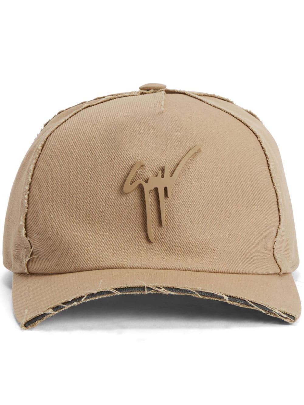 Giuseppe Zanotti Cohen frayed-detail cap - Neutrals von Giuseppe Zanotti