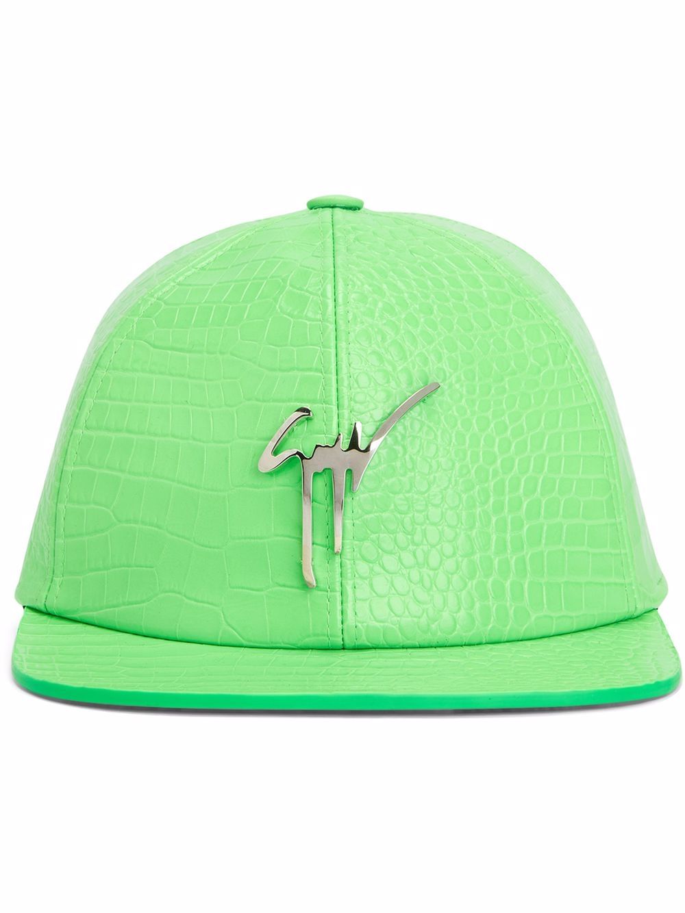 Giuseppe Zanotti Cohen snakeskin-effect leather cap - Green von Giuseppe Zanotti