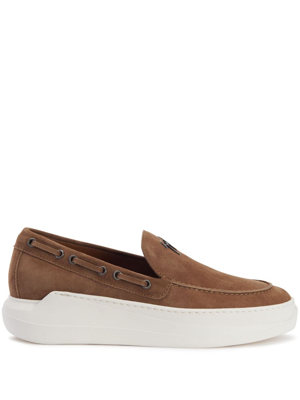 Giuseppe Zanotti Conley String leather boat shoes - Brown von Giuseppe Zanotti