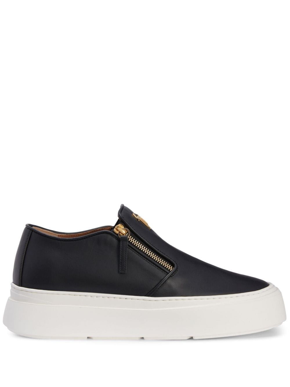 Giuseppe Zanotti Conley Zip leather sneakers - Black von Giuseppe Zanotti