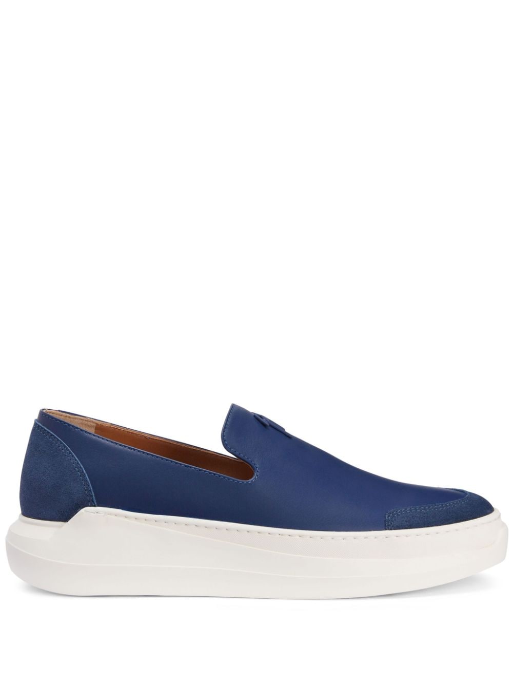 Giuseppe Zanotti Conley leather loafers - Blue von Giuseppe Zanotti