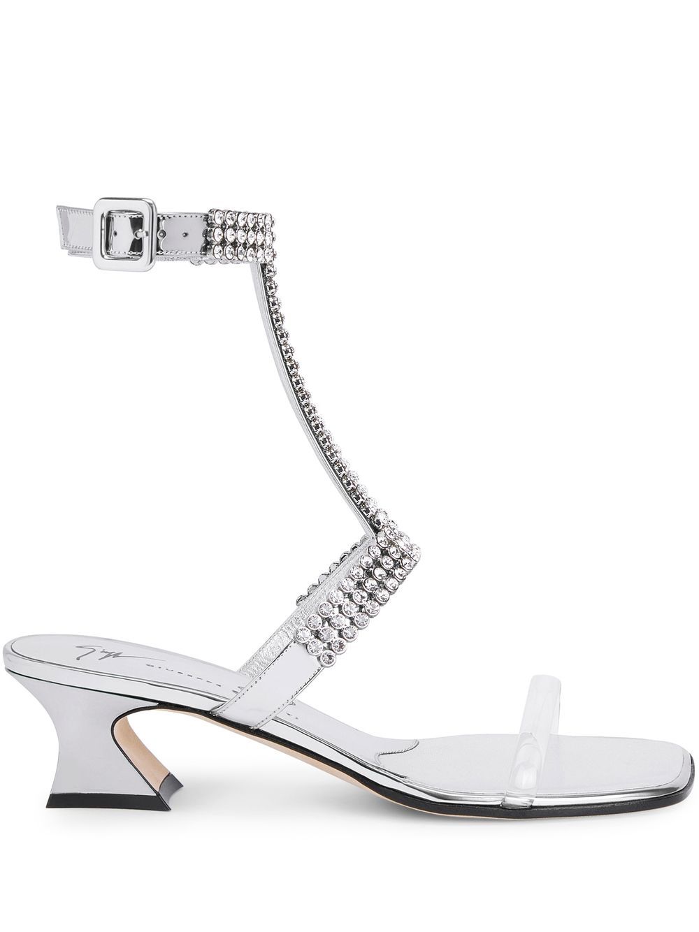 Giuseppe Zanotti Devine crystal 45mm sandals - Silver von Giuseppe Zanotti