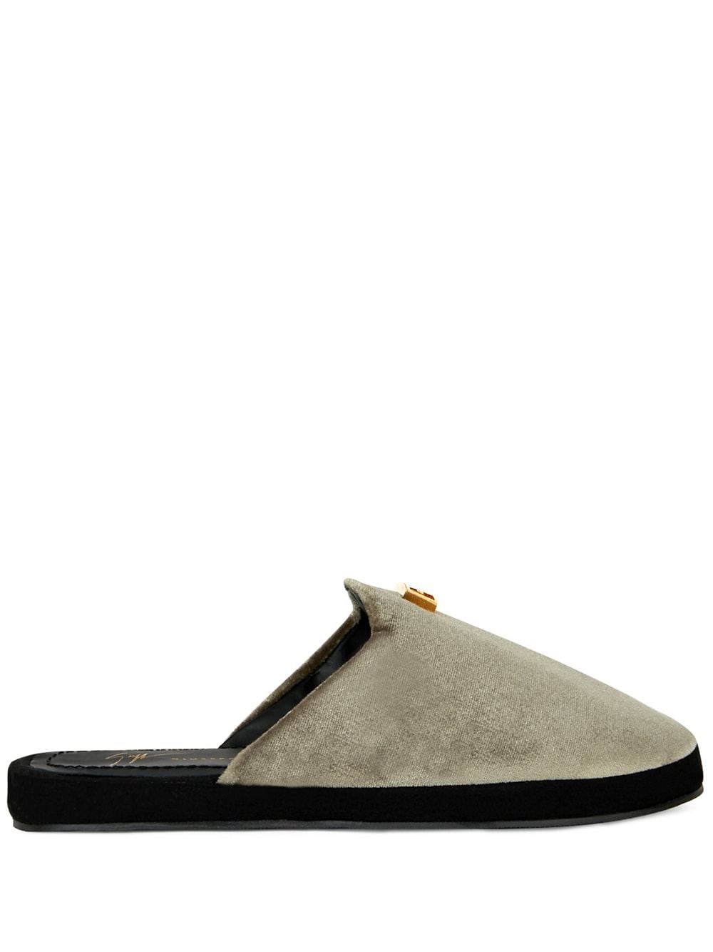 Giuseppe Zanotti Domitille velvet slippers - Grey von Giuseppe Zanotti