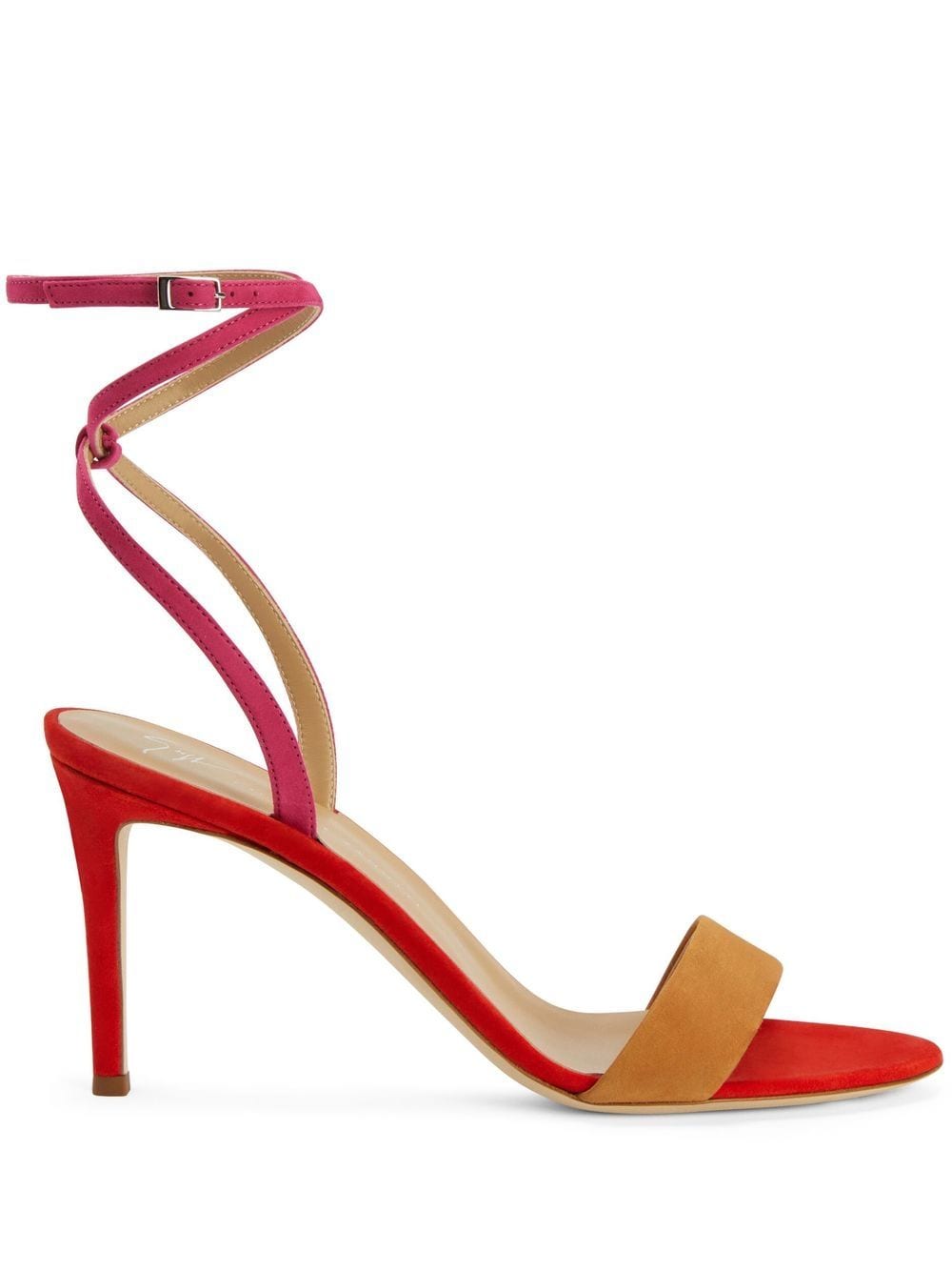 Giuseppe Zanotti Erwan suede sandals - Red von Giuseppe Zanotti