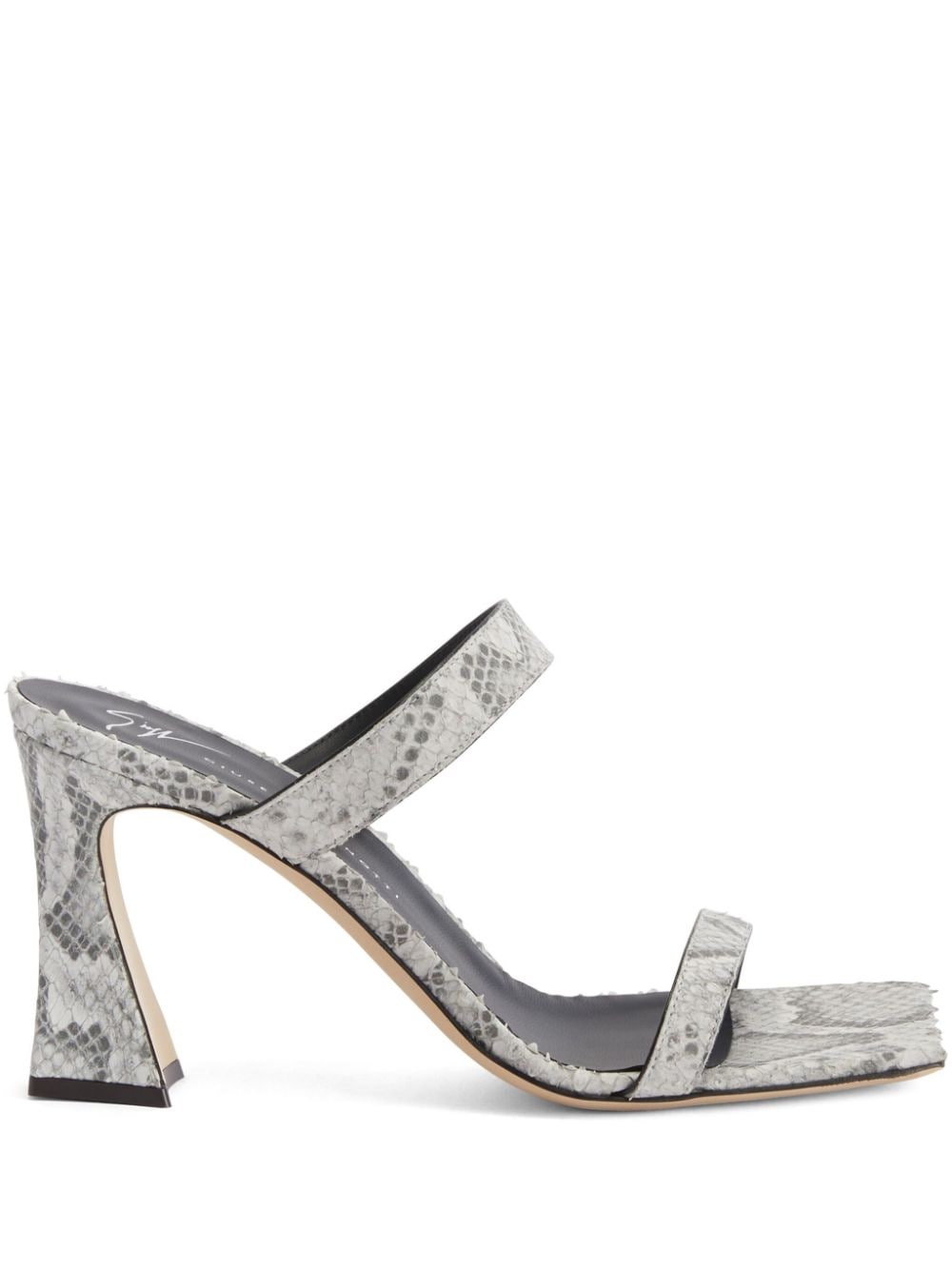 Giuseppe Zanotti Flaminia 85mm leather mules - Grey von Giuseppe Zanotti