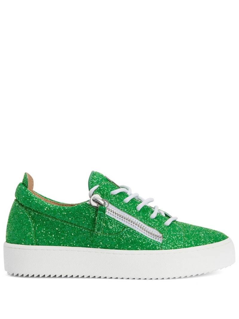 Giuseppe Zanotti Frankie glitter low-top sneakers - Green von Giuseppe Zanotti