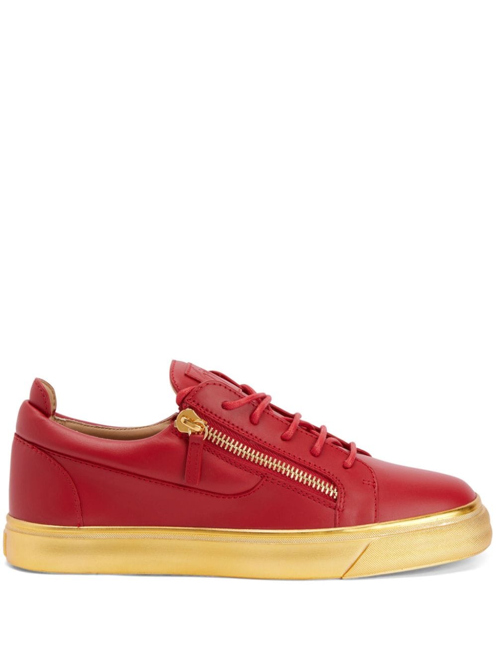 Giuseppe Zanotti Frankie leather low-top sneakers - Red von Giuseppe Zanotti