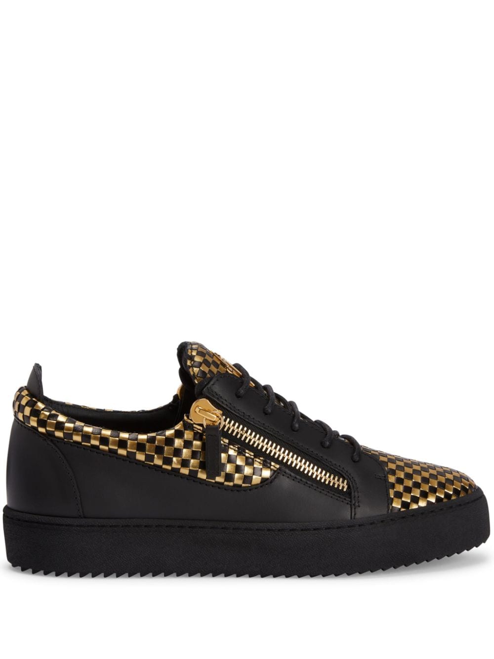 Giuseppe Zanotti Frankie metallic-finish sneakers - Gold von Giuseppe Zanotti