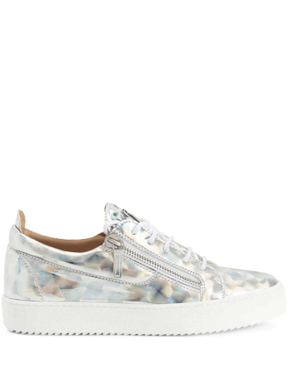 Giuseppe Zanotti Frankie metallic-finish sneakers - Silver von Giuseppe Zanotti