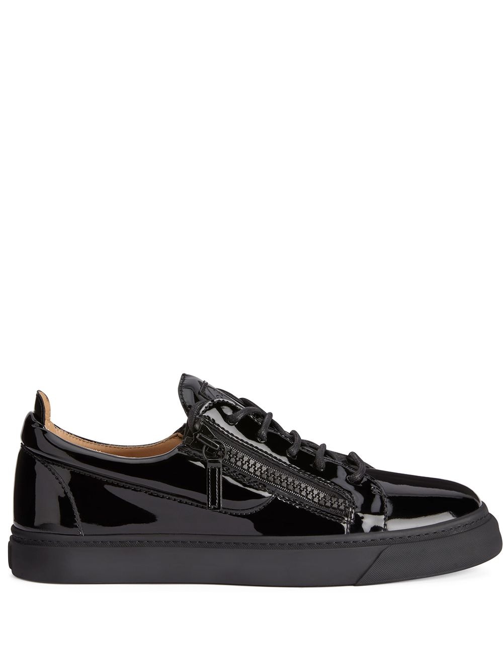 Giuseppe Zanotti Frankie patent leather low-top sneakers - Black von Giuseppe Zanotti