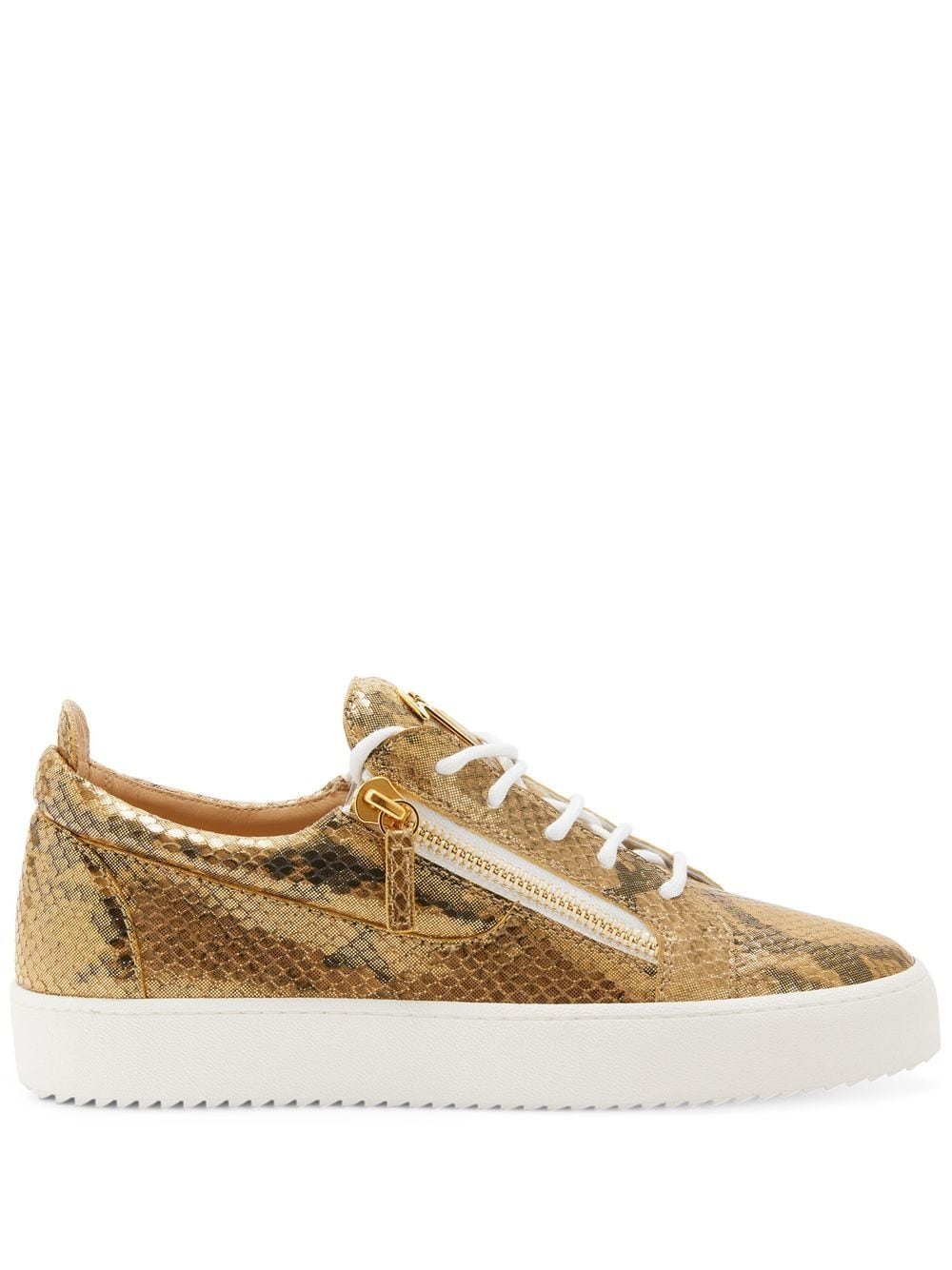 Giuseppe Zanotti Frankie snakeskin-effect sneakers - Gold von Giuseppe Zanotti