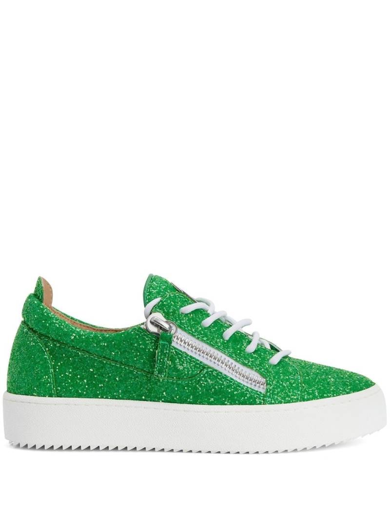 Giuseppe Zanotti Gail glitter low-top sneakers - Green von Giuseppe Zanotti