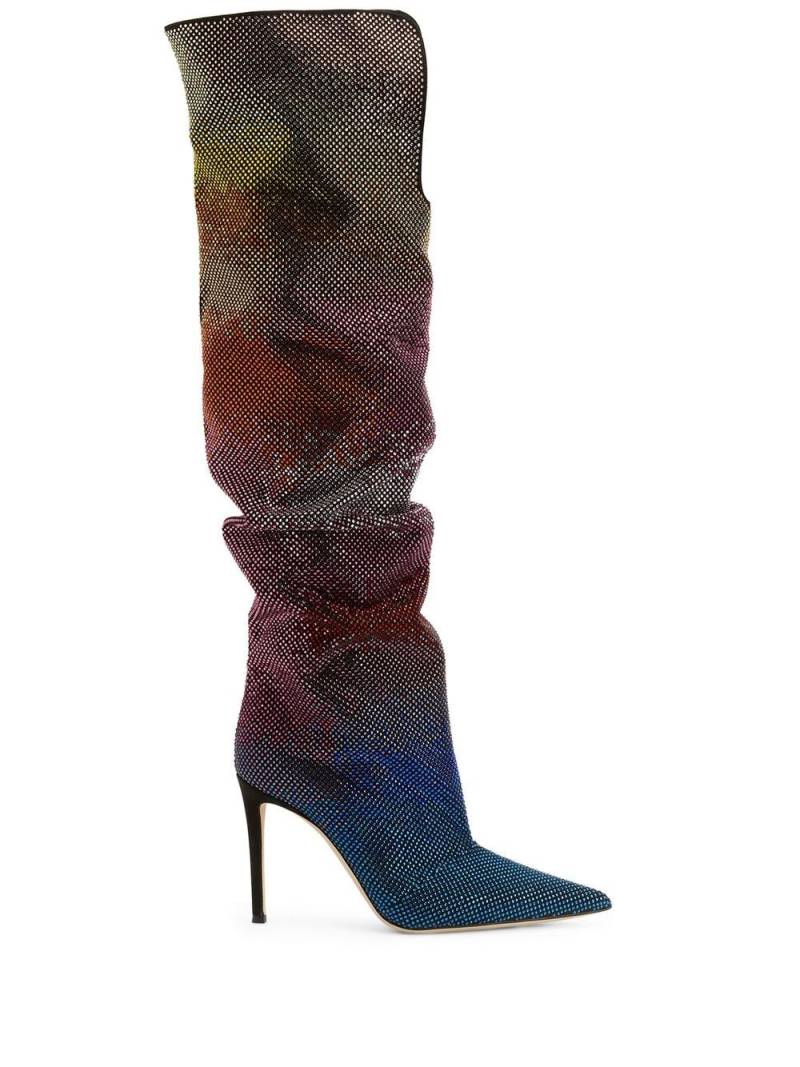 Giuseppe Zanotti Gala Caleido metallic slouch boots - Black von Giuseppe Zanotti