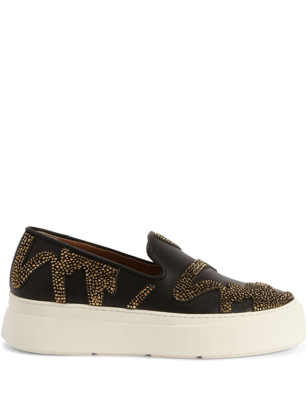 Giuseppe Zanotti Gz Mike Sign leather slip-on sneakers - Black von Giuseppe Zanotti