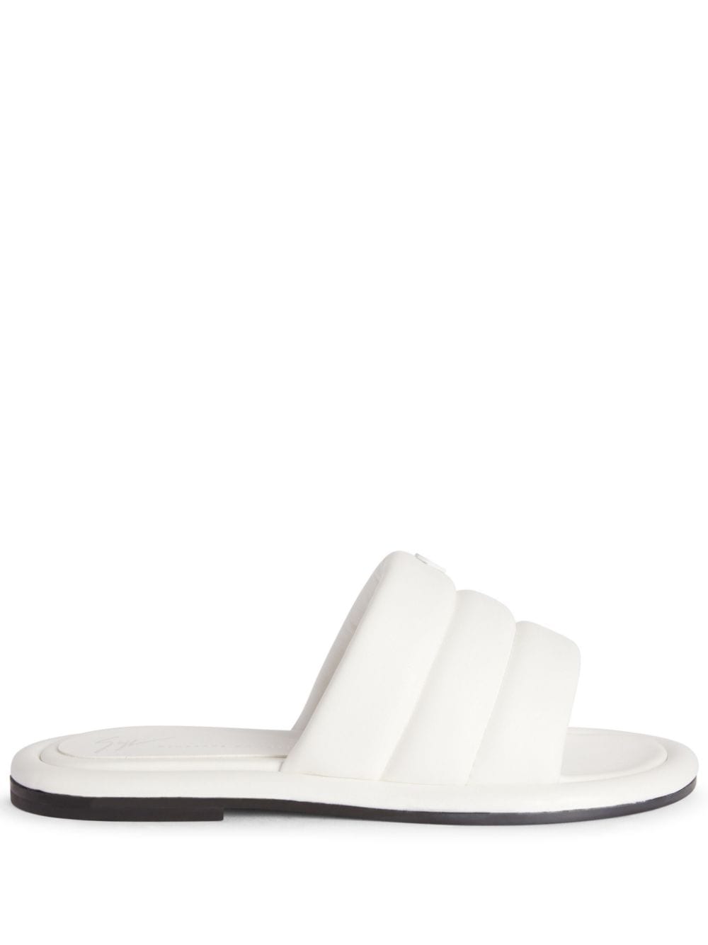 Giuseppe Zanotti Harmande flat leather sandals - White von Giuseppe Zanotti