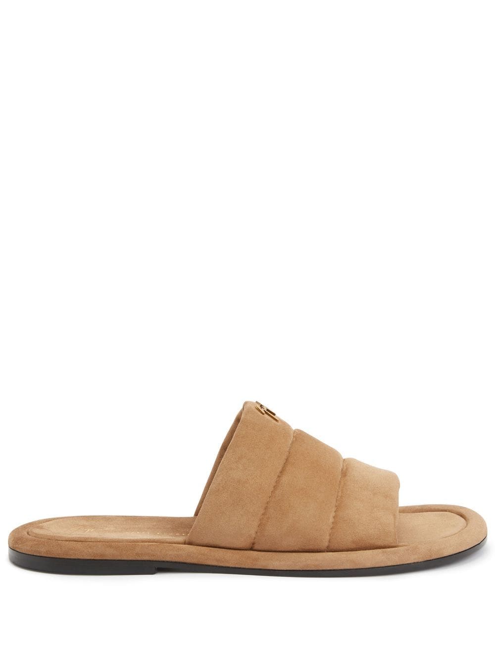 Giuseppe Zanotti Harmande quilted suede slides - Brown von Giuseppe Zanotti