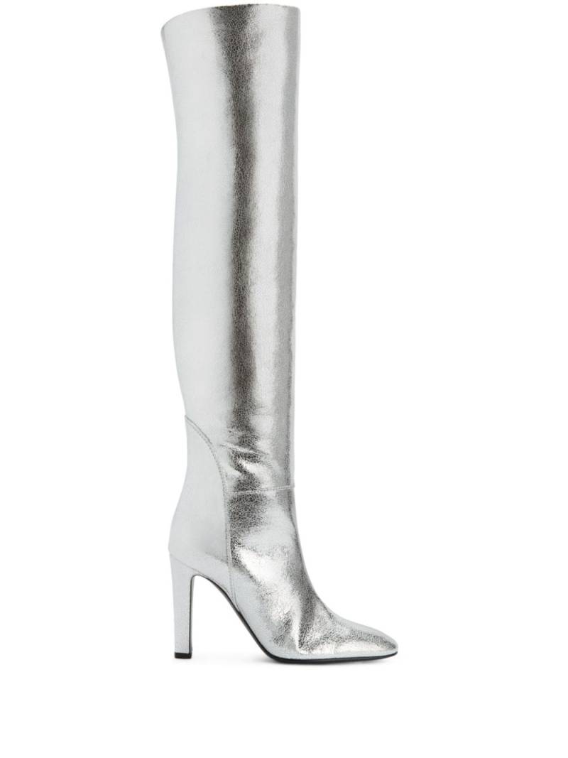 Giuseppe Zanotti Hattie 105mm metallic knee-high boots - Silver von Giuseppe Zanotti